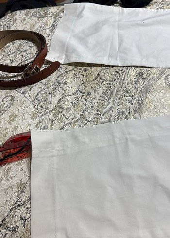 Drapeli Beyaz Kadın Kumaş Pantolon - Görsel 4