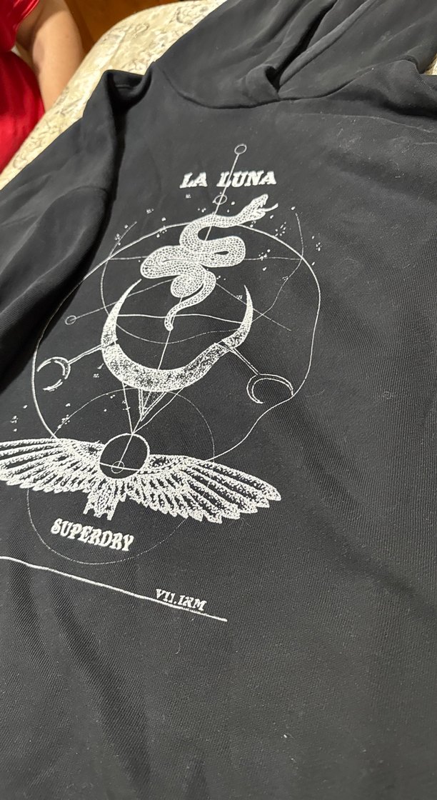 Siyah Baskılı Kadın Sweatshirt - Görsel 3