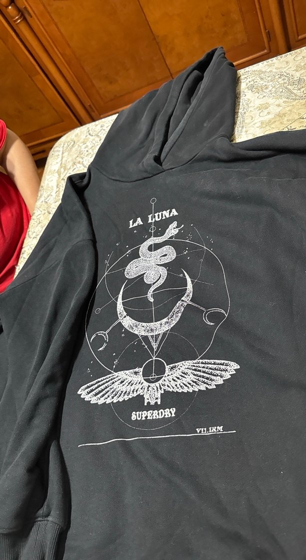 Siyah Baskılı Kadın Sweatshirt - Görsel 2