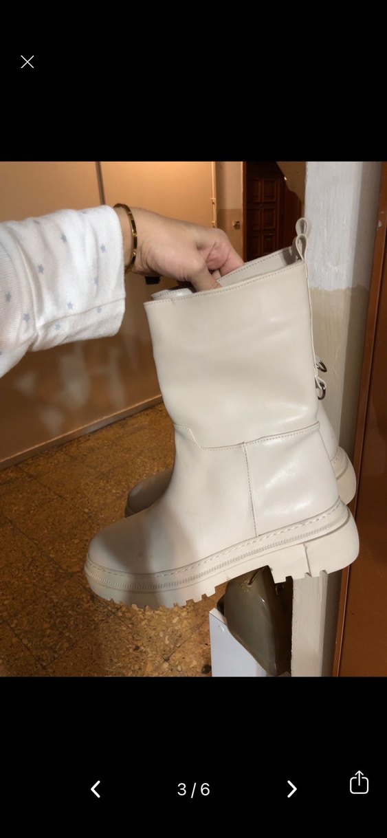 Bej Kadın Deri Bot Platform Topuklu - Görsel 3