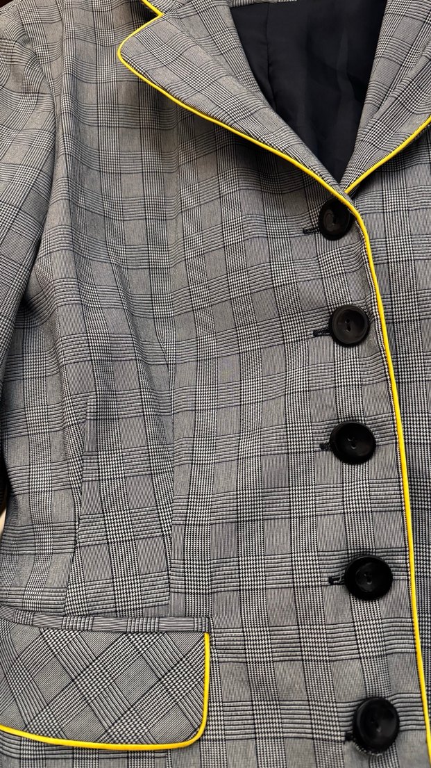 Düğmeli Gri Kadın Blazer Ceket - Görsel 2