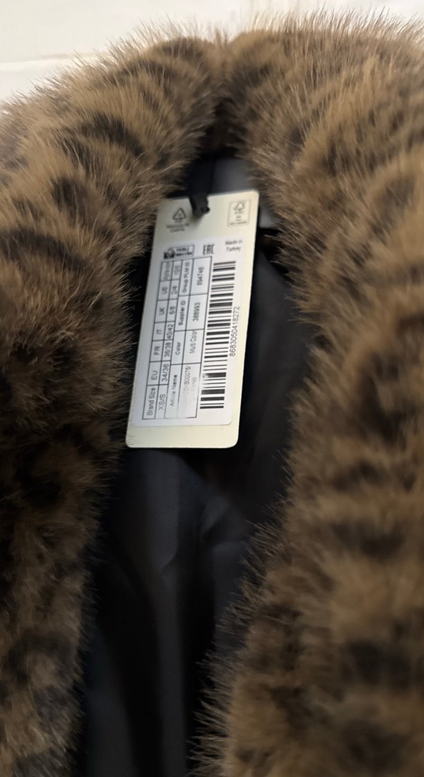 Leopar Desenli Uzun Kadın Suni Kürk - Görsel 3