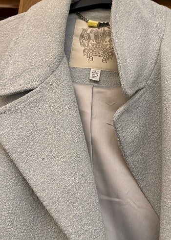 Açık Gri Uzun Kadın Kaban - Görsel 2