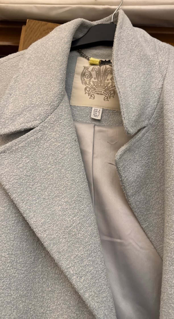 Açık Gri Uzun Kadın Kaban - Görsel 2