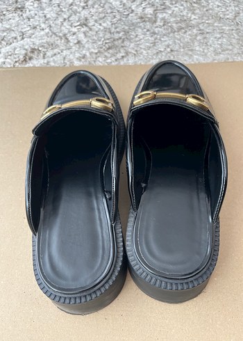 Siyah Rugan Topuklu Kadın Loafer - Görsel 3