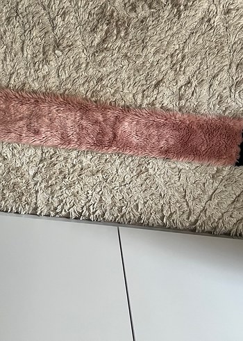 Bej Pembe Siyah Suni Kürk - Görsel 2