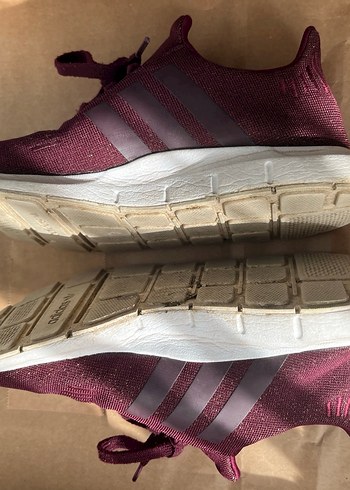 Bordo Orijinal Adidas Kadın Spor Ayakkabı - Görsel 5