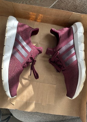 Bordo Orijinal Adidas Kadın Spor Ayakkabı - Görsel 8