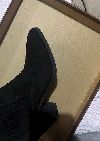 Siyah Minimalist Stiletto Topuklu Kadın Bot - Görsel 8