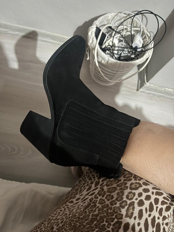 Siyah Minimalist Stiletto Topuklu Kadın Bot - Görsel 5