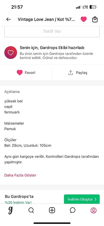 32 Beden mavi Renk İspanyol kot pantolon