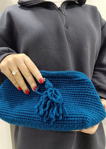 örgü çanta şapka seti - Görsel 3