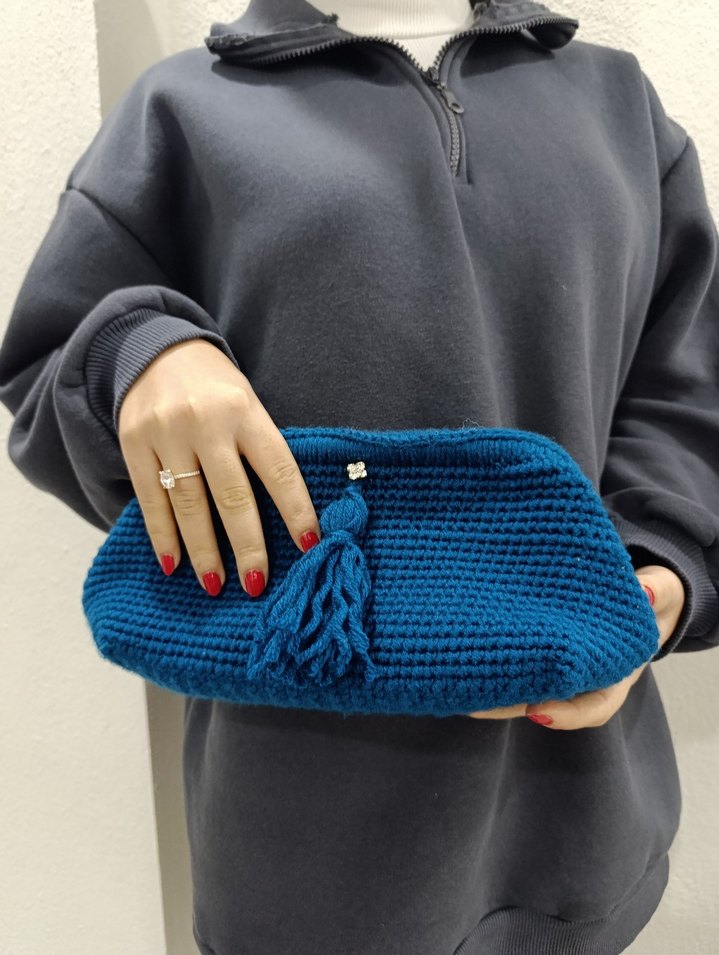 örgü çanta şapka seti - Görsel 2