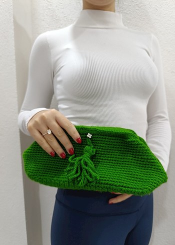 Yeşil Örgü Kadın Şapka - Görsel 3