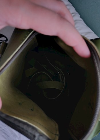 Yeşil Deri Tokalı Kadın Çanta - Görsel 4