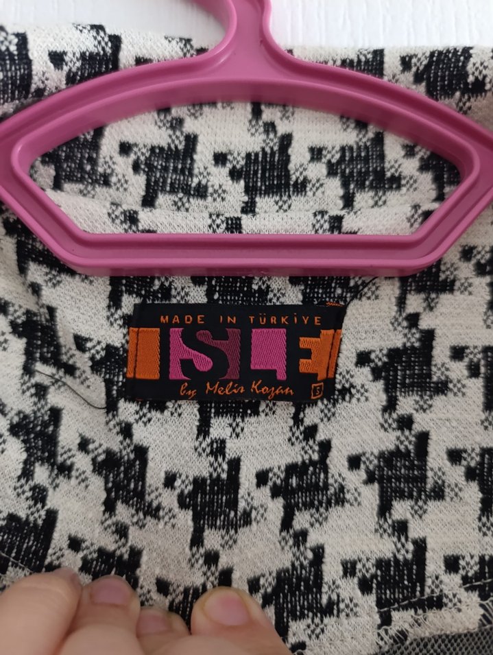 Kadın Siyah Beyaz Kazayağı Desenli Midi Kaban - Görsel 3