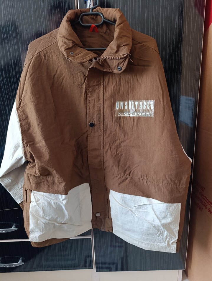 Düğmeli Kahverengi Kolsuz Street Wear Ceket - Görsel 2