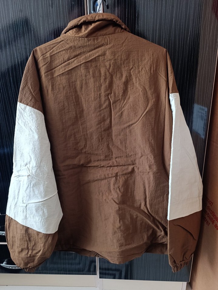 Düğmeli Kahverengi Kolsuz Street Wear Ceket - Görsel 3