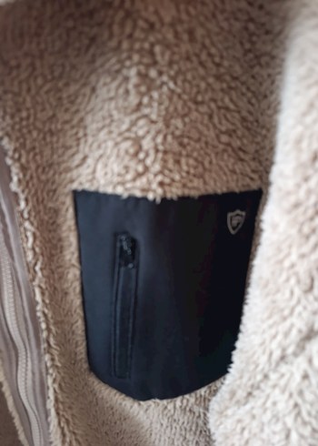 Kahverengi Peluş Fermuarlı Ceket - Görsel 4