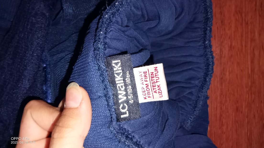 Kız Çocuk Lacivert Denim Fırfırlı Etek - Görsel 2