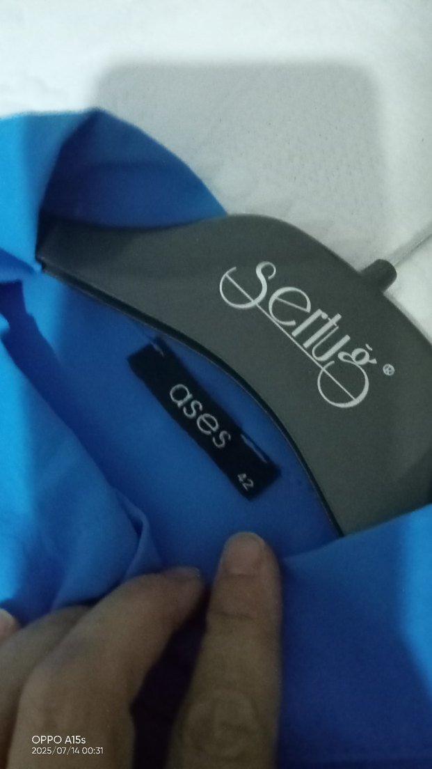 Düğmeli Mavi tunik - Görsel 4