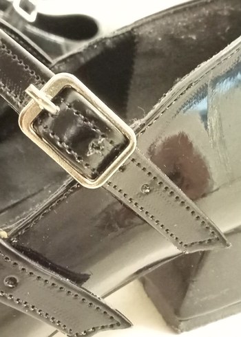 Tokalı Siyah Blok Topuklu Kadın Ayakkabı - Görsel 7