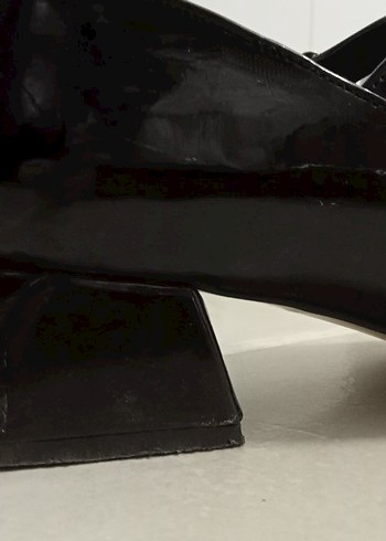 Tokalı Siyah Blok Topuklu Kadın Ayakkabı - Görsel 6