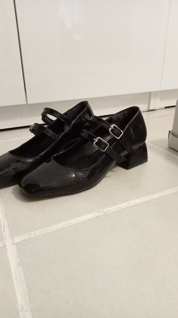 Tokalı Siyah Blok Topuklu Kadın Ayakkabı - Görsel 2