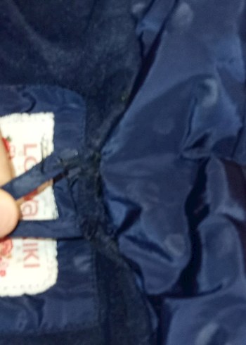 Kız Çocuk Lacivert Kapüşonlu Kaban - Görsel 5