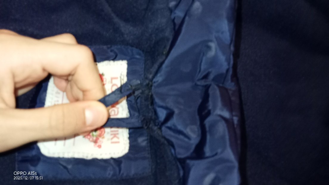 Kız Çocuk Lacivert Kapüşonlu Kaban - Görsel 5