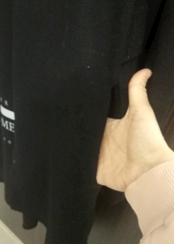 Düğmeli Siyah Midi Kadın Mont - Görsel 10