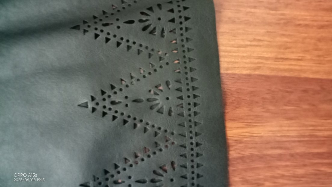 Siyah İşlemeli Deri Mini Etek - Görsel 4