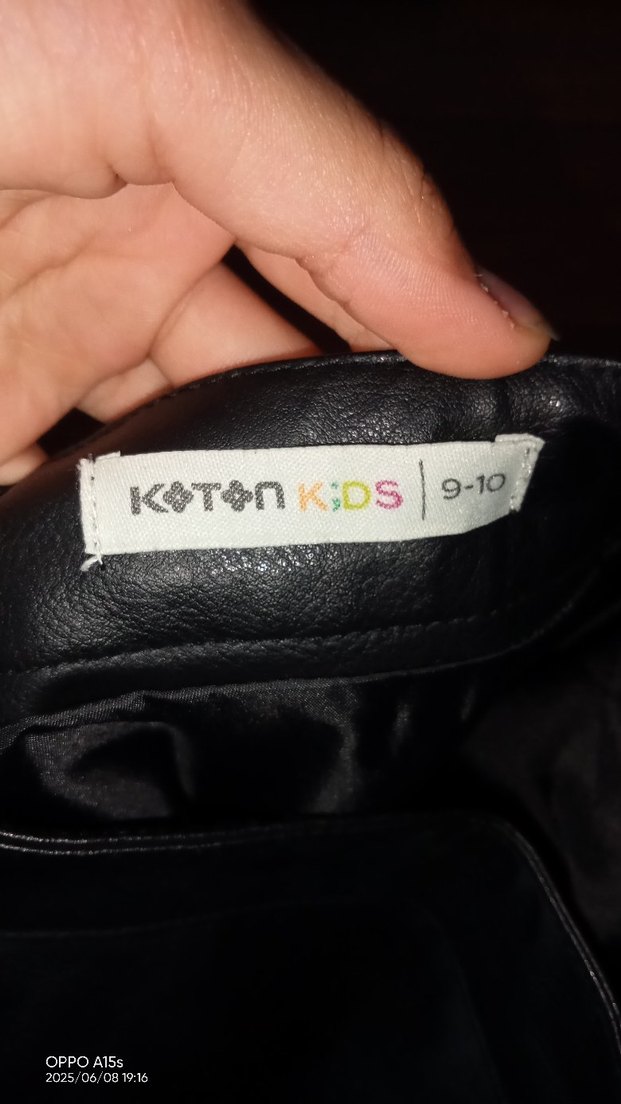 Siyah İşlemeli Deri Mini Etek - Görsel 5