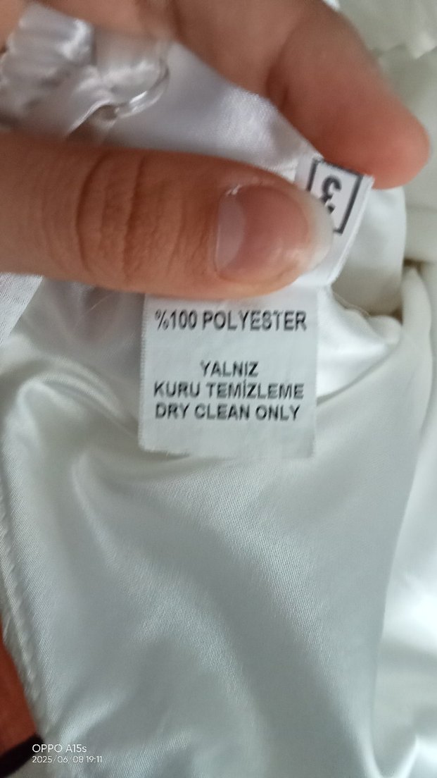 Beyaz Uzun Abiye Straplez Elbise - Görsel 5