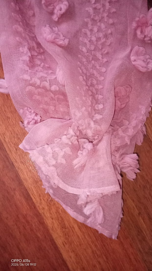 Pembe Nakışlı Bohem Uzun Kollu Bluz - Görsel 4