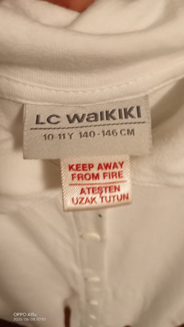 Dantelli Kısa Kollu Beyaz Kız Gömlek - Görsel 3