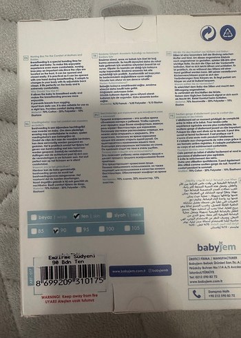 Babyjem Beyaz Emzirme Sütyeni - Görsel 2