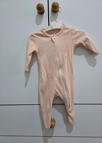 Gri Örgü Bebek Tulum, Uzun Kollu, Nakışlı - Görsel 3