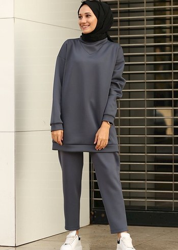 Siyah Kadın Regular Fit Street Wear Takım