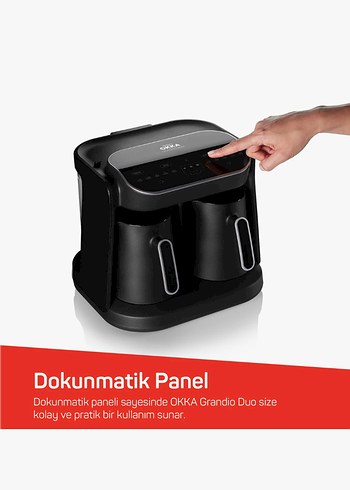 Okka Grandio Duo Çift Demlikli Türk Kahvesi Makinesi - Görsel 6