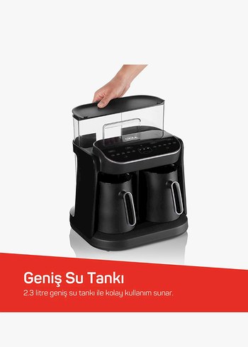 Okka Grandio Duo Çift Demlikli Türk Kahvesi Makinesi - Görsel 4