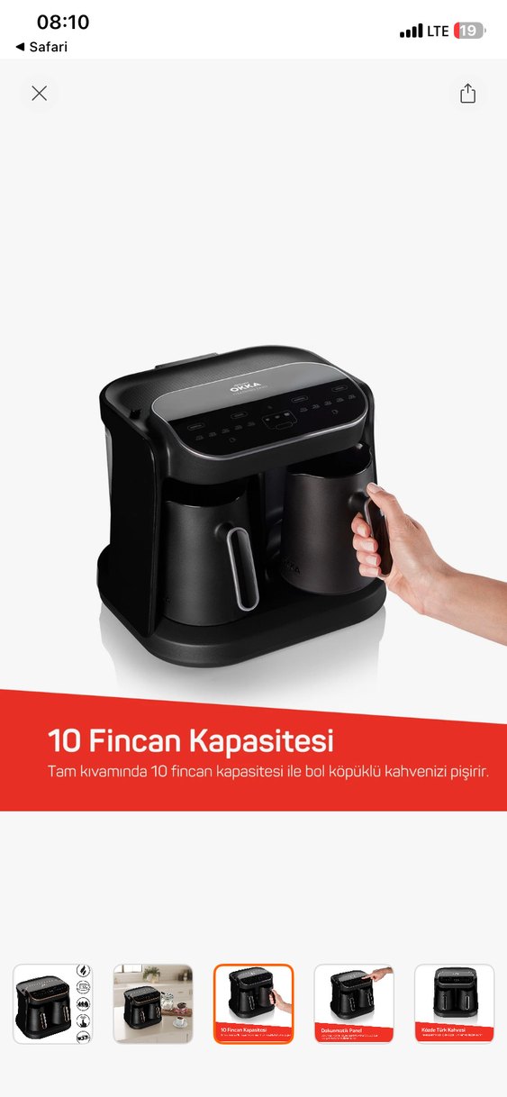 Okka Grandio Duo Çift Demlikli Türk Kahvesi Makinesi - Görsel 5