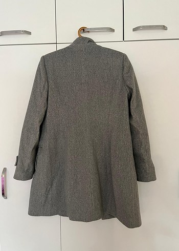 Gri Fermuarlı Kadın Kaban - Görsel 8