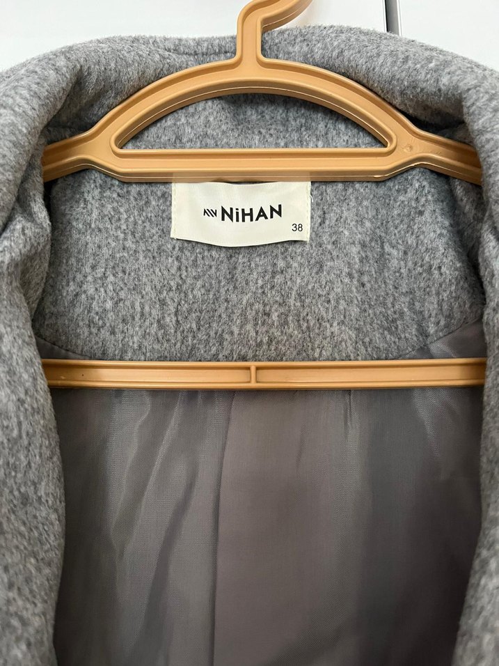 Gri Fermuarlı Kadın Kaban - Görsel 5