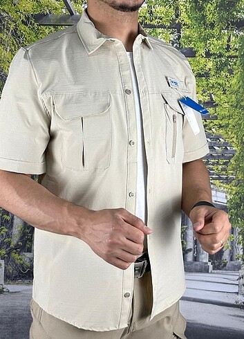 Columbia taktikal cargocep outdoor yazlık gömlek siyah ve bej