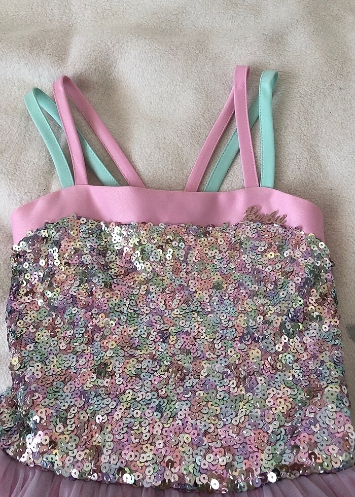 Barbie Kız Çocuk Abiye Elbise - Görsel 2