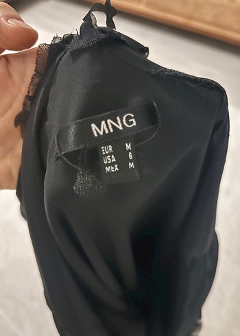 Siyah V Yaka Midi Elbise - Görsel 3