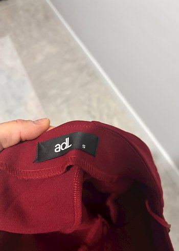 Bordo V Yakalı Midi Kadın Abiye Elbise - Görsel 2