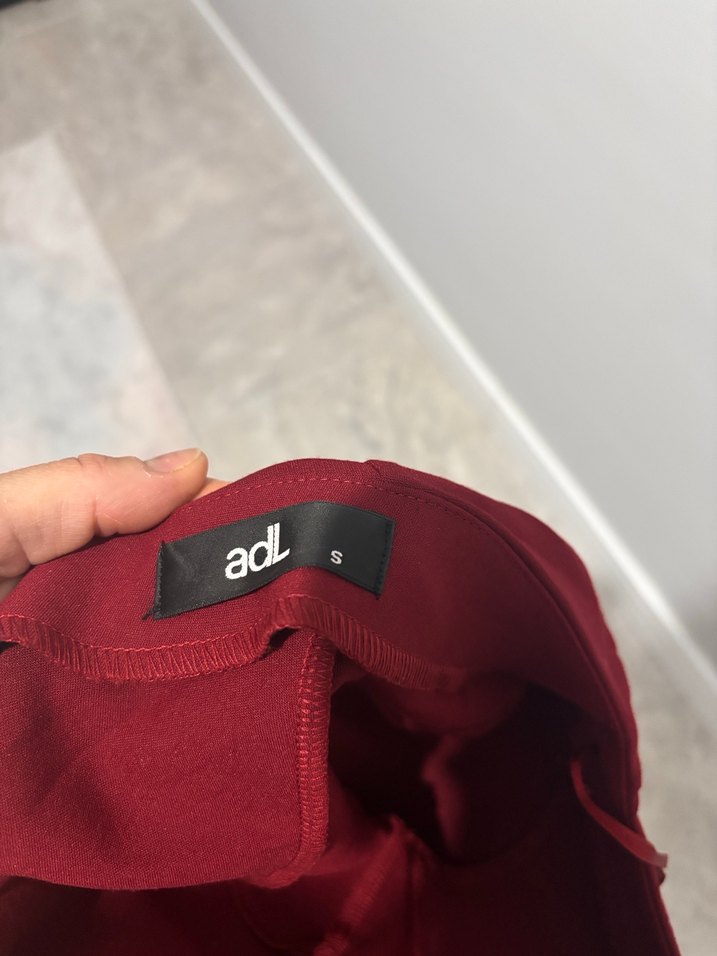 Bordo V Yakalı Midi Kadın Abiye Elbise - Görsel 2