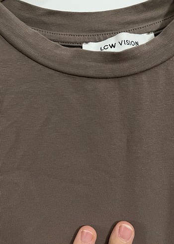 LCW VISION Bej Süet Hamile Gömlek - Görsel 2